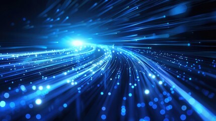 glowing optical fibers representing highspeed data transmission in the digital age abstract technology concept