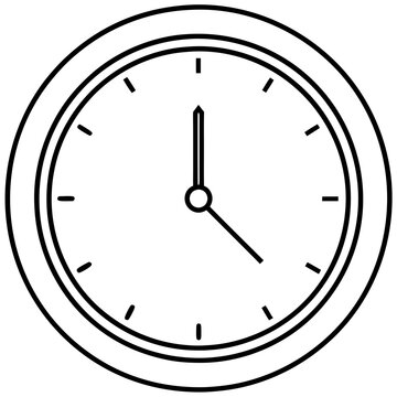 recommend clip art: Vector wall clock line art and illustration
                    