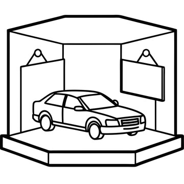 recommend clip art: Vector car Display line art and illustration
