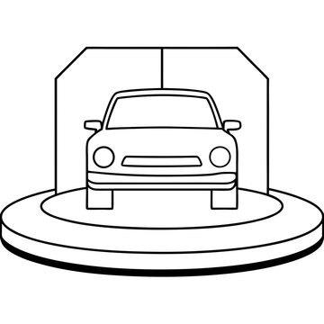 recommend clip art: Vector car Display line art and illustration