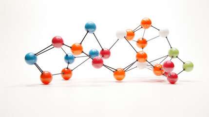 Obraz premium Molecular structure, white background
