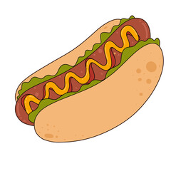 hot dog illustration