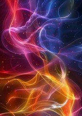 Fototapeta premium Colorful smoke flowing in space