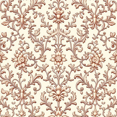 Obraz premium seamless damask pattern