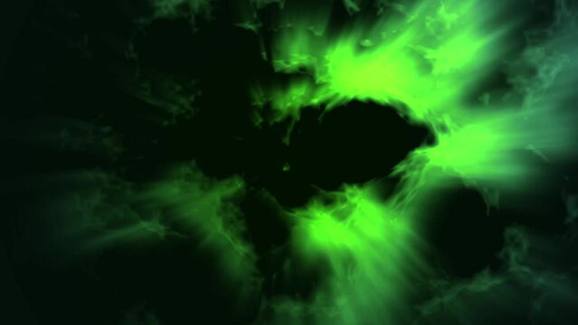 abstract background modern background Green rays in the smoke video effects background