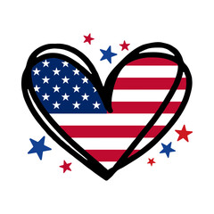 Heart Flag Svg, 4th of July SVG, July 4th svg, Fourth of July svg, America svg, USA Flag svg, Independence Day Shirt, Cut File Cricut, Svg Files for Cricut