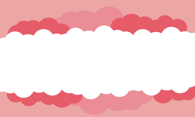 可愛い雲の背景素材