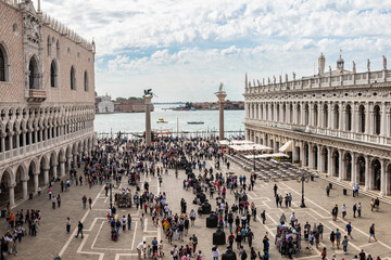 top view of piazetta san marco with a lot of people © Vitali