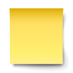 Yellow sticky note isolate, white sticky paper - vector