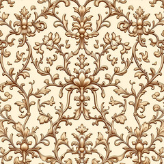 Fototapeta premium seamless damask pattern