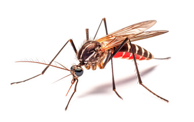 A mosquito is biting a person