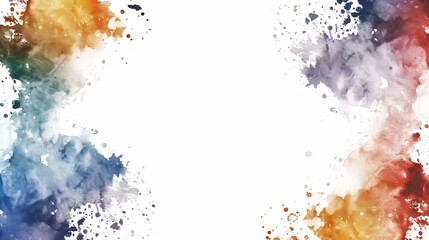 Obraz premium Colorful watercolor splash on a white backdrop