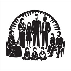 Family Reunions Vector stock vectors eps with white background 