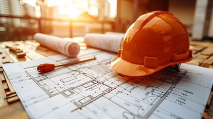 Safety helmet, ear muffs and goggles: personal protective equipment and workplace safety concept