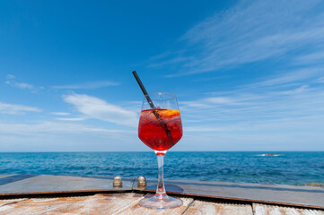 spritz aperitif on the beach
