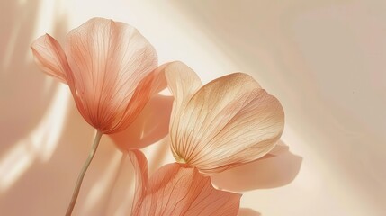 minimalist abstract pastel beige flower petal composition soft aesthetic photography