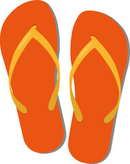 orange flip flops