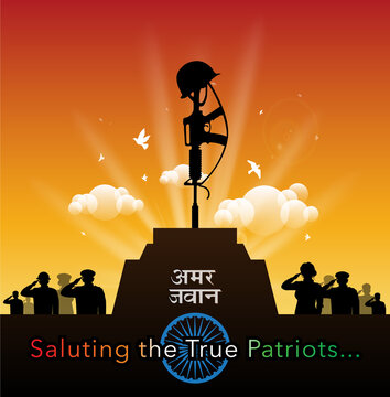 kargil  vijay diwas. Remembering Indian Army sacrifice at India amar jawan jyoti.