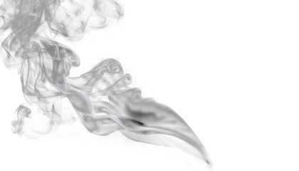 smoke on white isolated, copy space; gray color transparent, png