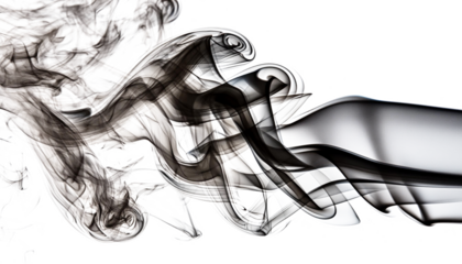 smoke on white isolated, copy space; gray color transparent, png