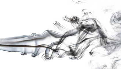 smoke on white isolated, copy space; gray color transparent, png