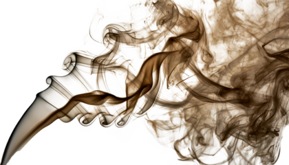 smoke on white isolated, copy space; gray color transparent, png