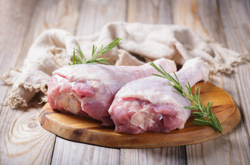 fresh turkey meat with rosemary