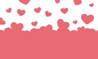 赤いハートの背景