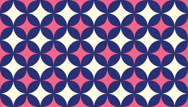 Seamless retro style geometric pattern design for background, wallpaper, textile, print, wrapping, fabric, clothing, home decor. vector illustration