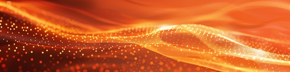 Vibrant tangerine orange tech minimalist background with subtle abstract elements, creating an...