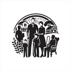 Family Reunions Vector stock vectors eps with white background 