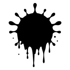 Use black ink splatters creatively for artistic projects to promote freedom of expression