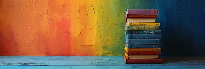 Empowering Rainbow Reads: LGBTQ+ Storytelling Tribute for Pride Month Gift with Customizable Name Space on Top Book