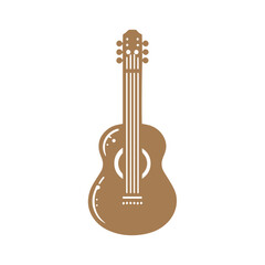 Fototapeta premium Guitar icon clipart flat design