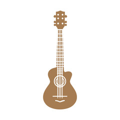 Obraz premium Guitar icon clipart flat design