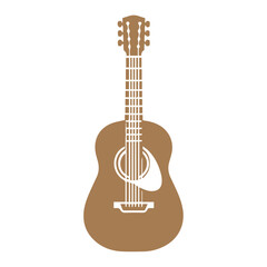 Guitar icon clipart flat design