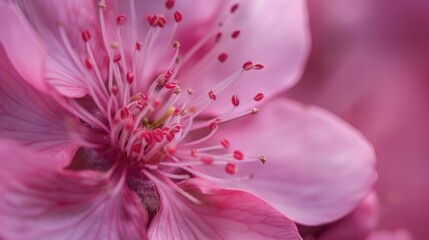 Macro shot of a pink blossom