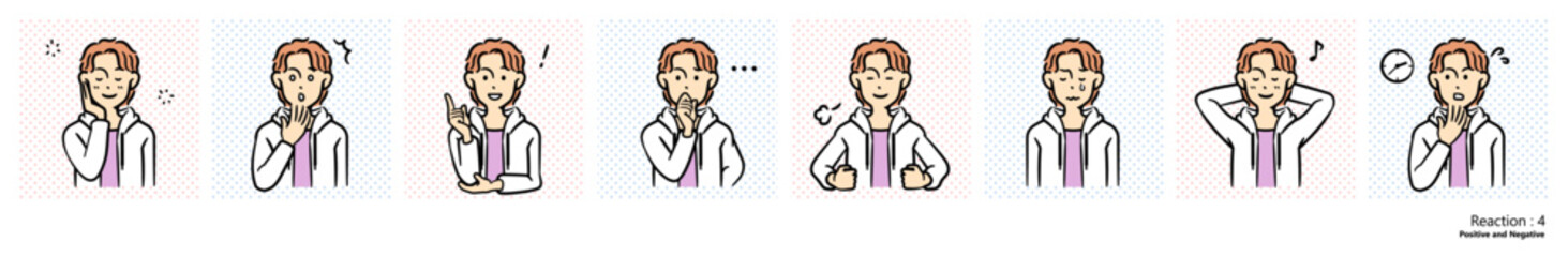 ダイバーシティのイラスト（アジア系２）｜リアクション4
