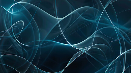 Obraz premium Abstract Blue Smoke Waves