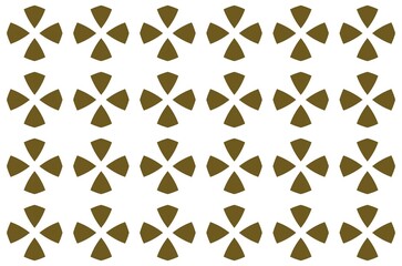 A pattern of brown flowers with white background