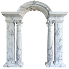 Naklejka premium greek column isolate on whit background