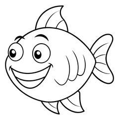 cartoon cute fish sympathetic smiles