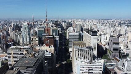 Cidade de São paulo, SP, Brasil em um dia de sol.