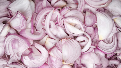 Sliced shallots for cooking ingredients