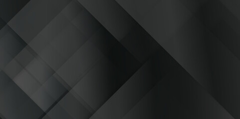 Dark black Geometric banner design with luxury gradient geometric patterns, Abstract black pattern and dynamic background for business and technology related designs.