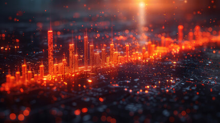 Fototapeta premium Stock market or forex trading graph in futuristic concept suitable for financial investment or Economic trends business idea and all art work design. Abstract finance background