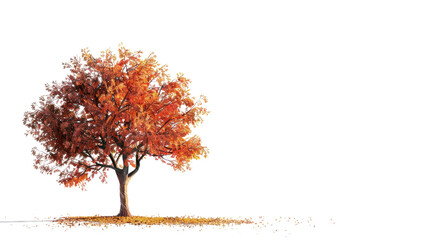 Fototapeta premium Autumn tree on a transparent background