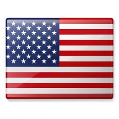 american flat flag logo isolated white background