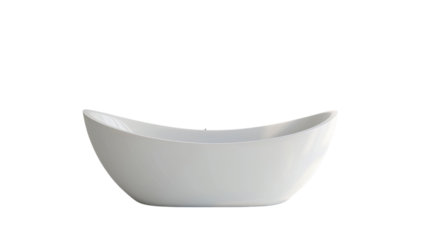 Modern bathtub on a transparent background