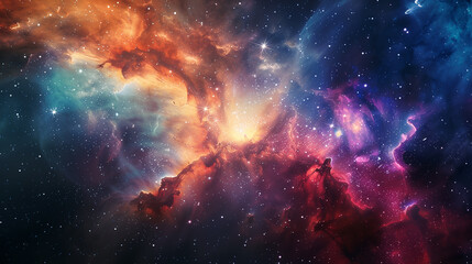 Naklejka premium カラフルなギャラクシーイラスト